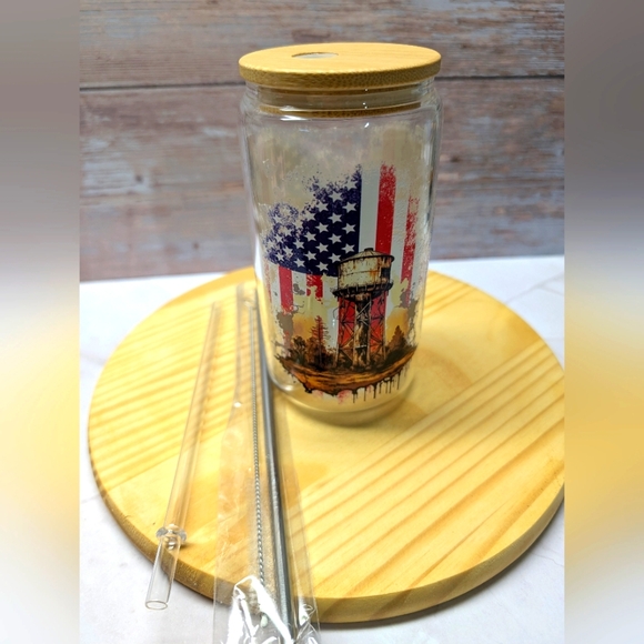 Hand Crafted Other - 16 oz. Clear glass tumbler with. Try it and find out #smalltown vibes